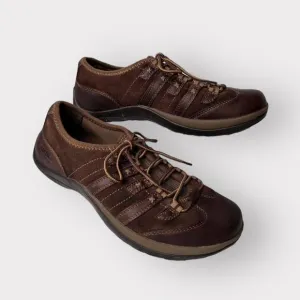 Earth Arcer Brownstone Mens Leather Comfort Hiking Sneakers sz 8.5 Casual Shoes