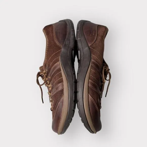 Earth Arcer Brownstone Mens Leather Comfort Hiking Sneakers sz 8.5 Casual Shoes