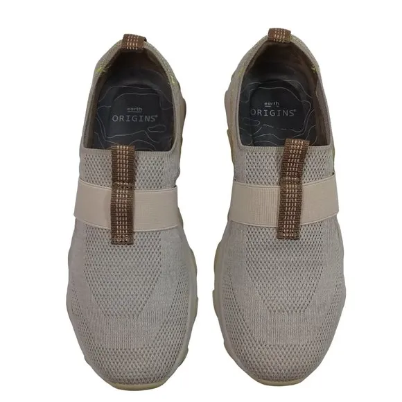 Earth Origins Women's Tanvi Knit Trail Slip-On Walking Sneakers Size 8M