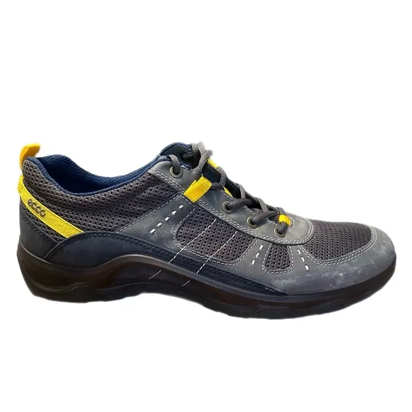 Ecco Hiking Trail Athletic Shoes Grey / Yellow Sneakers Men’s Size US 11 / EU 45