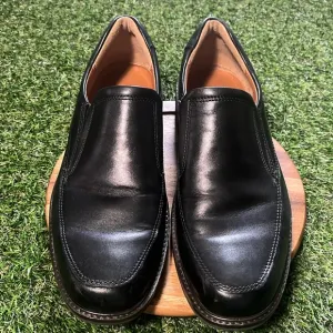 Ecco Holton Apron Toe Black Slip On Loafers Size 43 Extra Wide