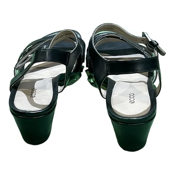 Ecco Leather back strap platform sandals size 40 or 9.