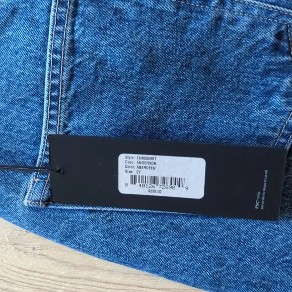 EDWIN 1947 Anderson Ankle Relaxed High Rise Jeans Medium Wash Aberdeen size 27