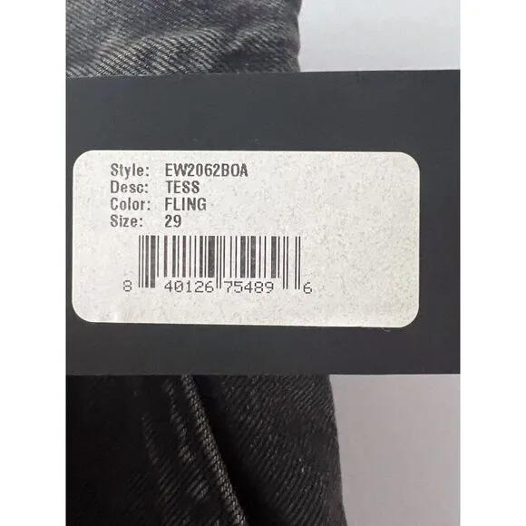 EDWIN x Free People Tess Jeans in Fling Black Cargo NWT 29