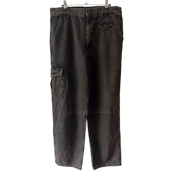 EDWIN x Free People Tess Jeans in Fling Black Cargo NWT 29