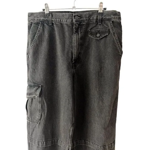 EDWIN x Free People Tess Jeans in Fling Black Cargo NWT 29
