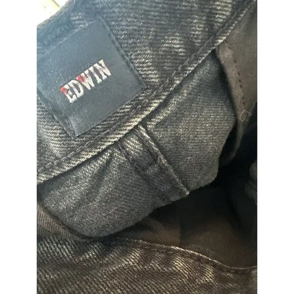 EDWIN x Free People Tess Jeans in Fling Black Cargo NWT 29