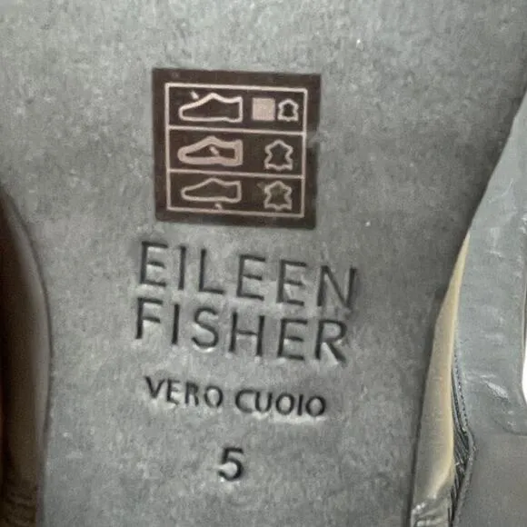 Eileen Fisher Gray Destry Knee High Leather Boots Women's Size 5 New Without Box