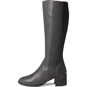 Eileen Fisher Gray Destry Leather Knee High Boots Women's 5 NEW