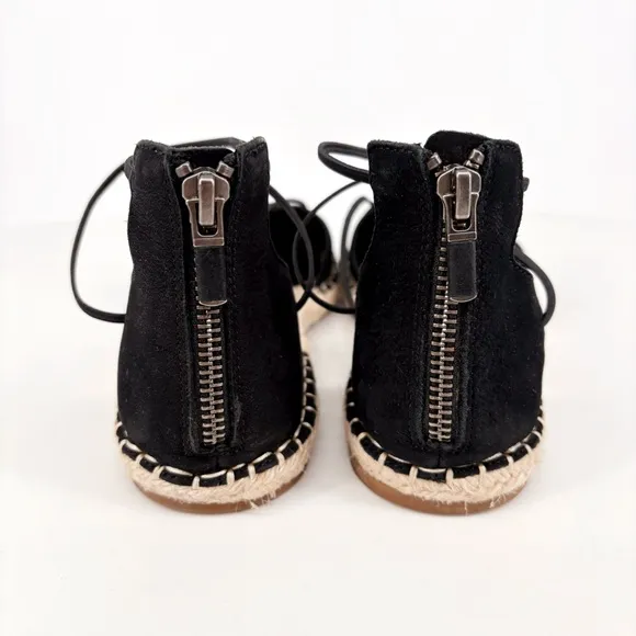 EILEEN FISHER | Lee d'Orsay Leather Lace-Up Espadrille Sandal Flats | Sz 8.5
