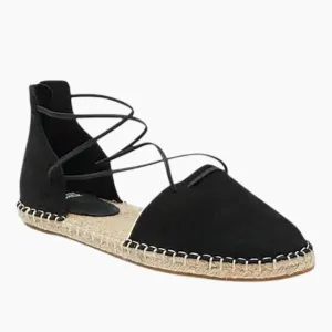 EILEEN FISHER | Lee d'Orsay Leather Lace-Up Espadrille Sandal Flats | Sz 8.5