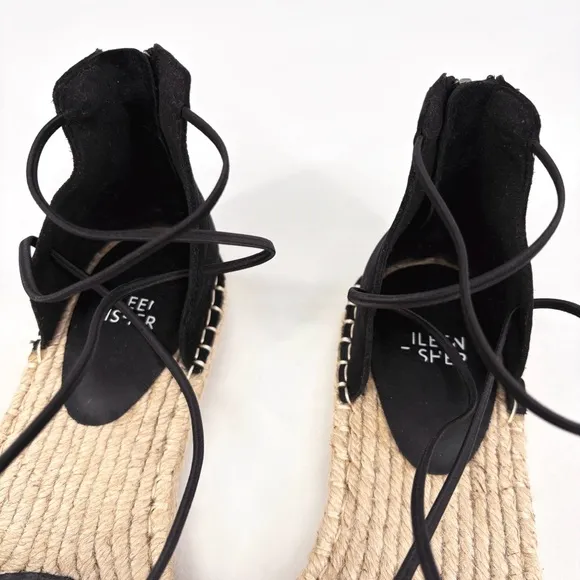 EILEEN FISHER | Lee d'Orsay Leather Lace-Up Espadrille Sandal Flats | Sz 8.5