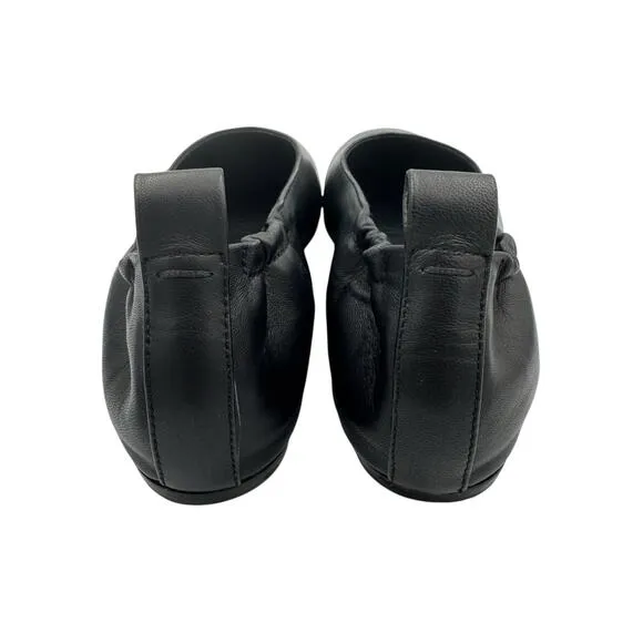 Eileen Fisher Naomi Soft Black Nappa Leather Pull On Comfort Simple Ballet Flats