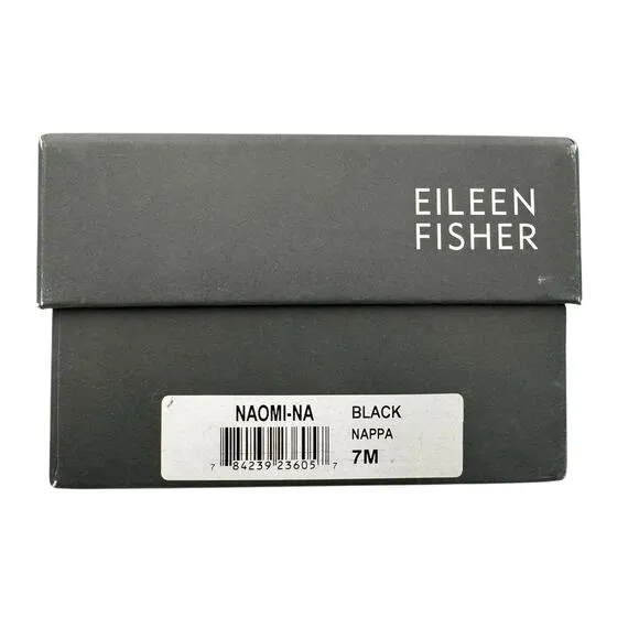 Eileen Fisher Naomi Soft Black Nappa Leather Pull On Comfort Simple Ballet Flats