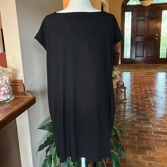 Eileen Fisher Square-Neck Pocket Dress szL
