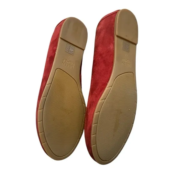 Eileen Fishers Size 7.5 Burgundy suede flats