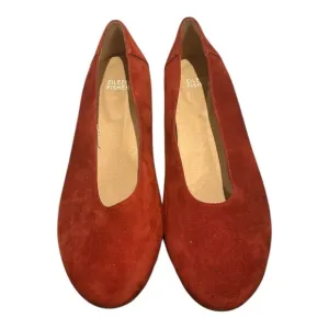 Eileen Fishers Size 7.5 Burgundy suede flats