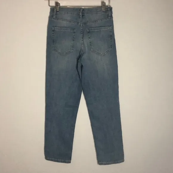 Ella Moss High-waist Straight Cropped Jeans
