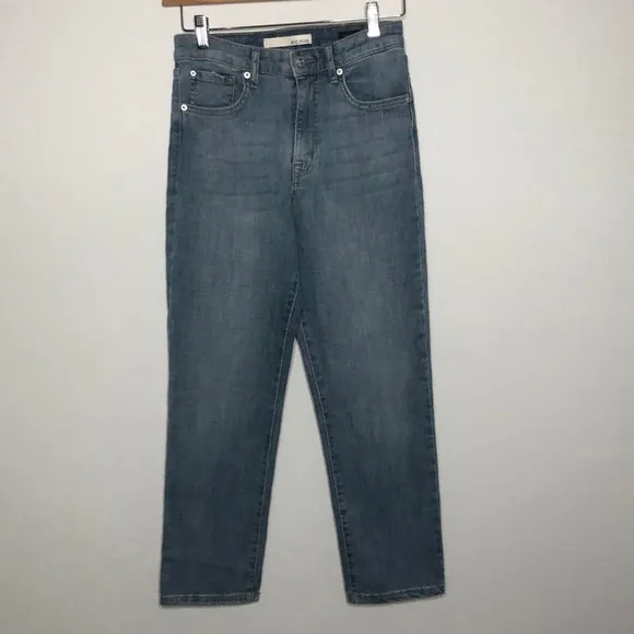 Ella Moss High-waist Straight Cropped Jeans