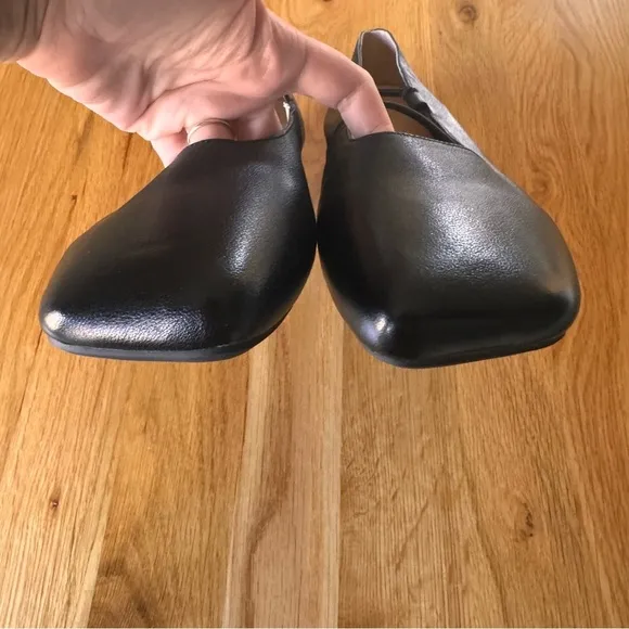 Empress Square Toe Flat Black Ballet Shoe Size EU 42 US 11
