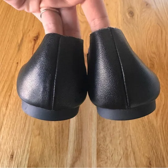 Empress Square Toe Flat Black Ballet Shoe Size EU 42 US 11