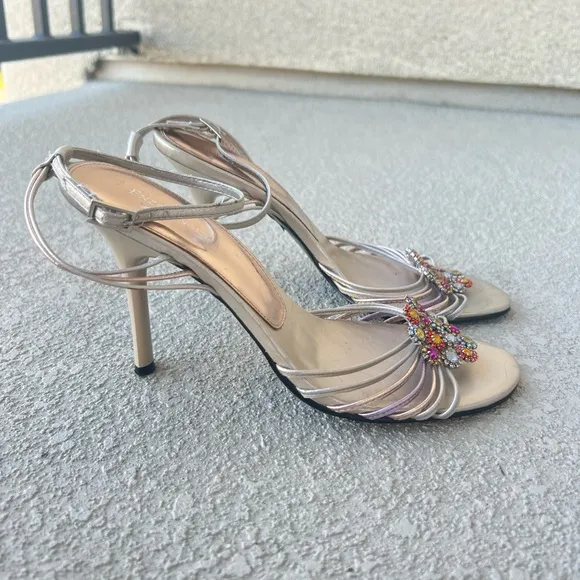 Enzo Angiolini ankle strap bejeweled sandals size 7