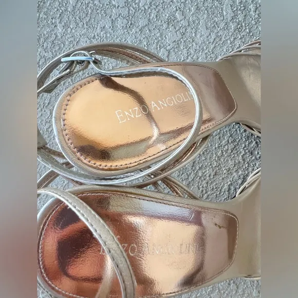 Enzo Angiolini ankle strap bejeweled sandals size 7
