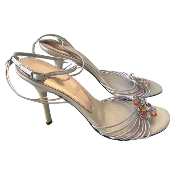 Enzo Angiolini ankle strap bejeweled sandals size 7