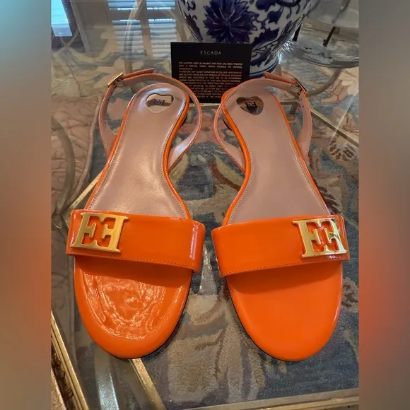 Escada Orange Sandals Vibrant Summer Style