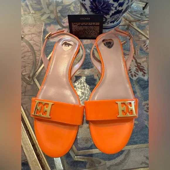 Escada Orange Sandals Vibrant Summer Style