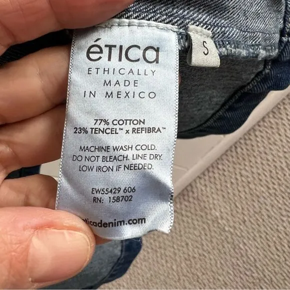 Etica The Mira Denim Wrap Dress NWT