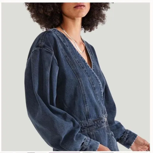 Etica The Mira Denim Wrap Dress NWT