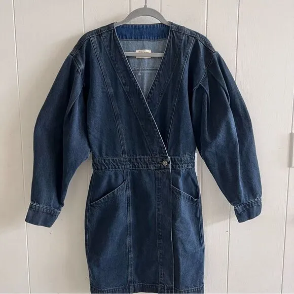 Etica The Mira Denim Wrap Dress NWT
