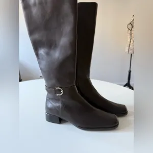 Etienne Aigner Brown Leather Knee-High Boots