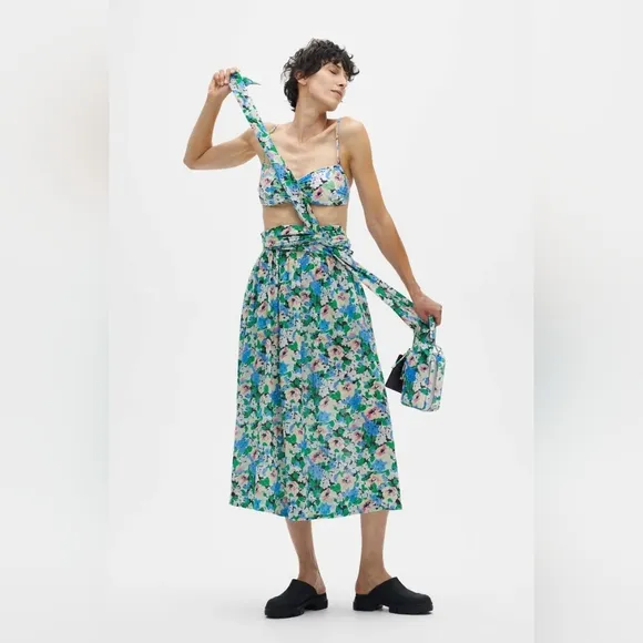 EUC Ganni Printed Cotton Dress