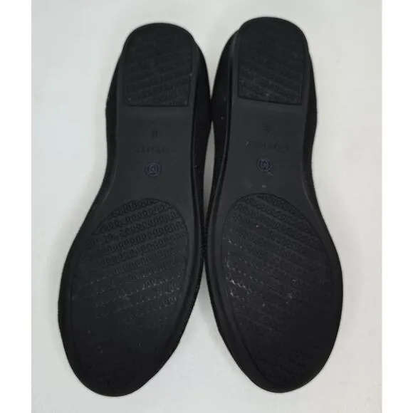 EUC Rothy's The Flat Women US 8 Black Luxury Ballet Flats Shoes Round Toe C9