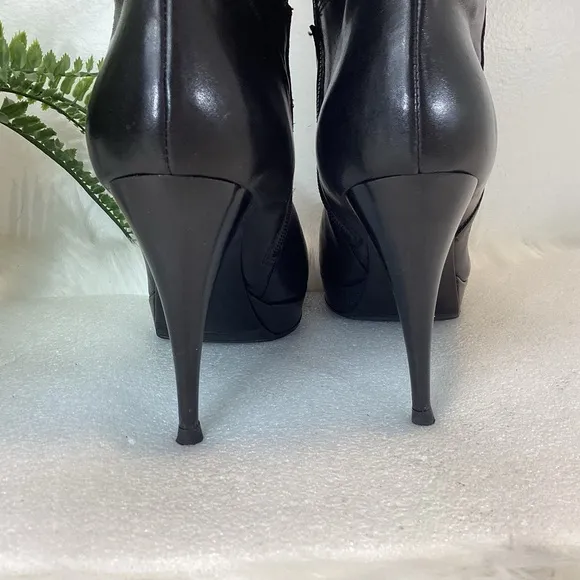 EVADO VERA PELLE ITALIAN LEATHER STILETTO PLATFORM TALL BOOTS SZ EUR 39 US 8