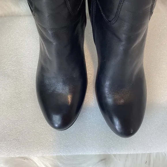 EVADO VERA PELLE ITALIAN LEATHER STILETTO PLATFORM TALL BOOTS SZ EUR 39 US 8