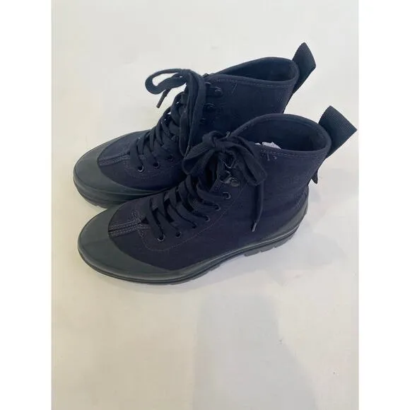 Everlane Black High Top Lace Up Canvas Utility Boot Sneaker NIB Sz 6.5 Deadstock