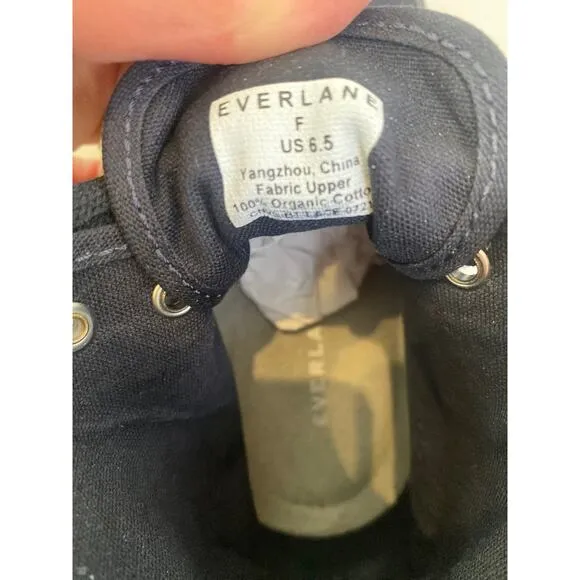 Everlane Black High Top Lace Up Canvas Utility Boot Sneaker NIB Sz 6.5 Deadstock