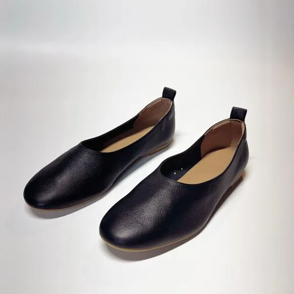Everlane Day Glove Italian Leather Ballet Flat Shoes in Black Size 6 New