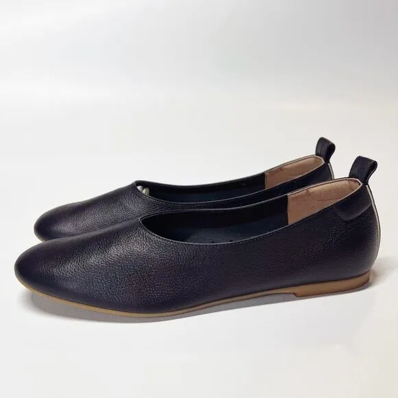 Everlane Day Glove Italian Leather Ballet Flat Shoes in Black Size 6 New