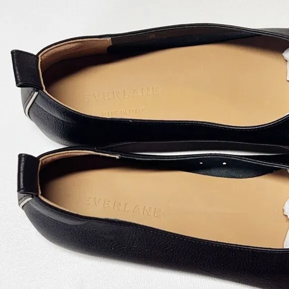 Everlane Day Glove Italian Leather Ballet Flat Shoes in Black Size 6 New