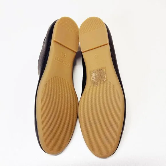 Everlane Day Glove Italian Leather Ballet Flat Shoes in Black Size 6 New