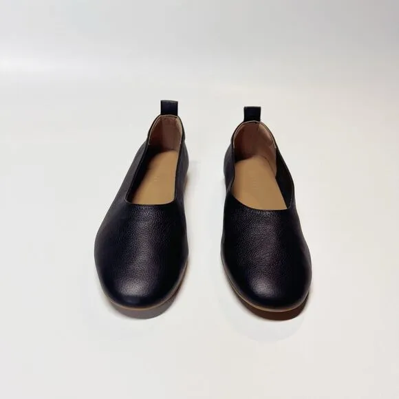 Everlane Day Glove Italian Leather Ballet Flat Shoes in Black Size 6 New
