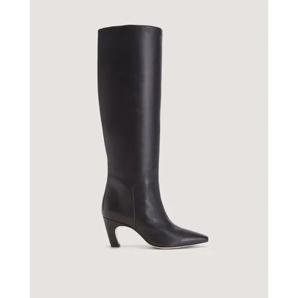 Everlane The Banana Boots in Black Leather New Womens Knee High