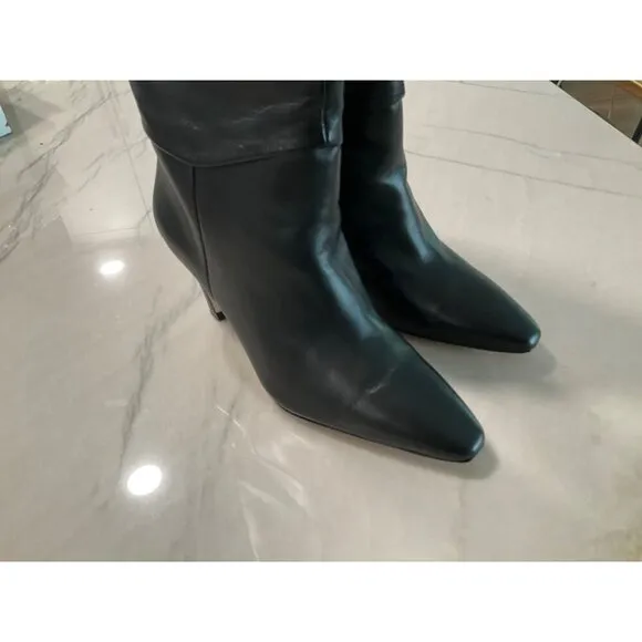Everlane The Banana Boots in Black Leather New Womens Knee High