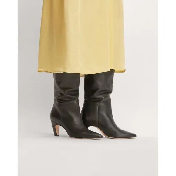 Everlane The Banana Boots in Black Leather New Womens Knee High