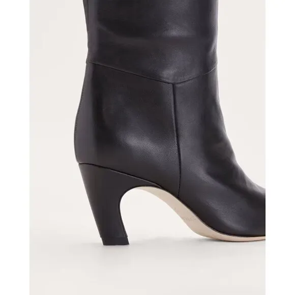 Everlane The Banana Boots in Black Leather New Womens Knee High