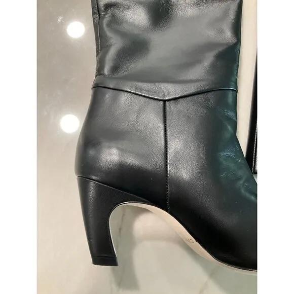 Everlane The Banana Boots in Black Leather New Womens Knee High